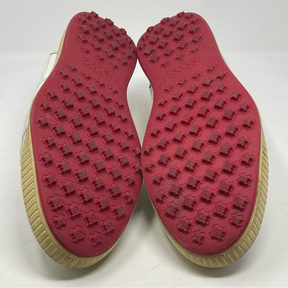 Ecco Street Premiere Golf Shoes Mens 11 - 11.5 EU 45 White Red Leather Spikeless